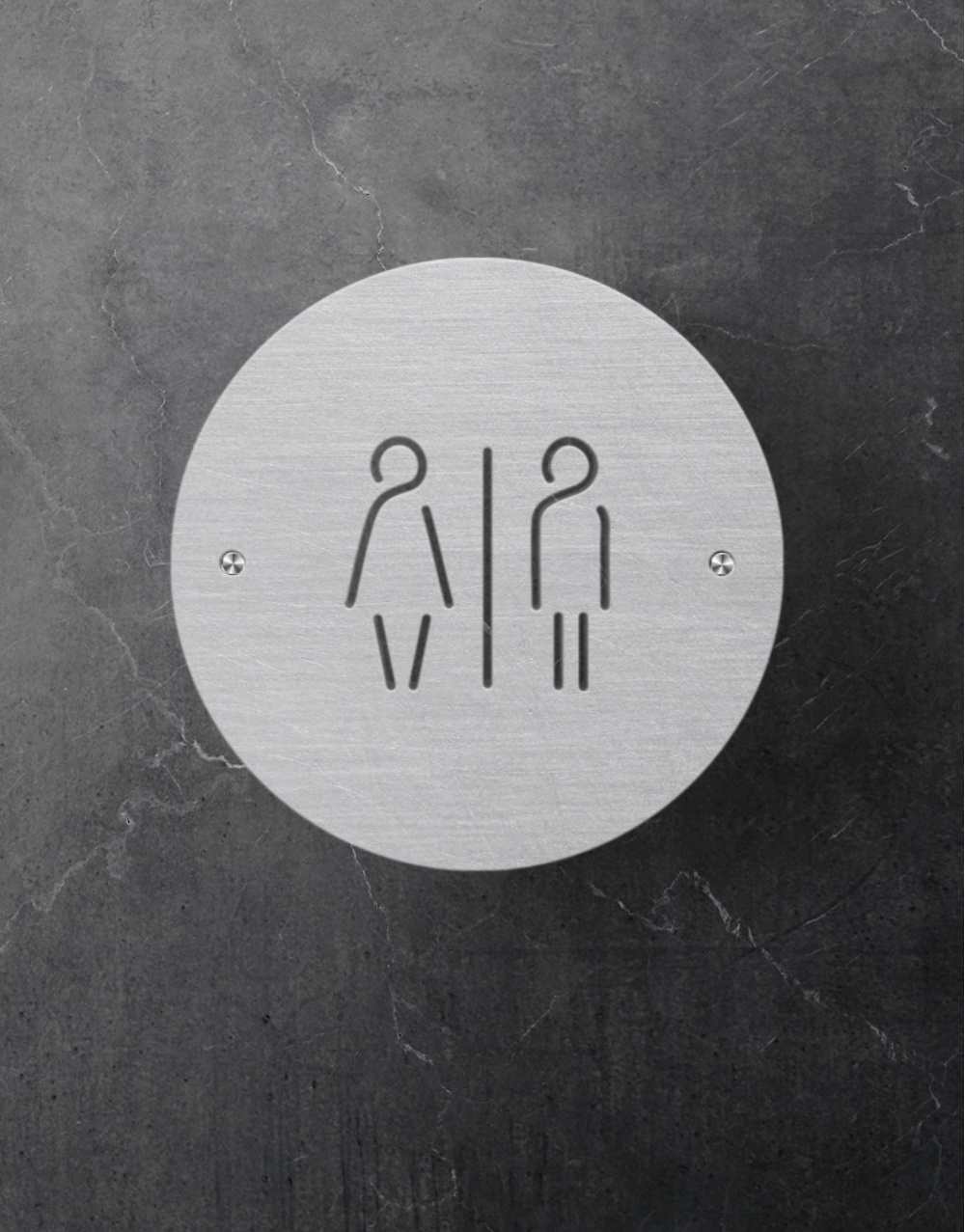toilet-signs-abstract-shape-malefemale-round-brushed-alumiinium